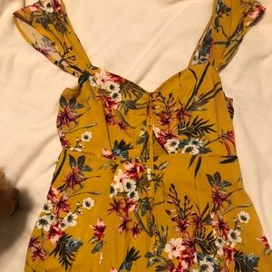 yellow floral dress